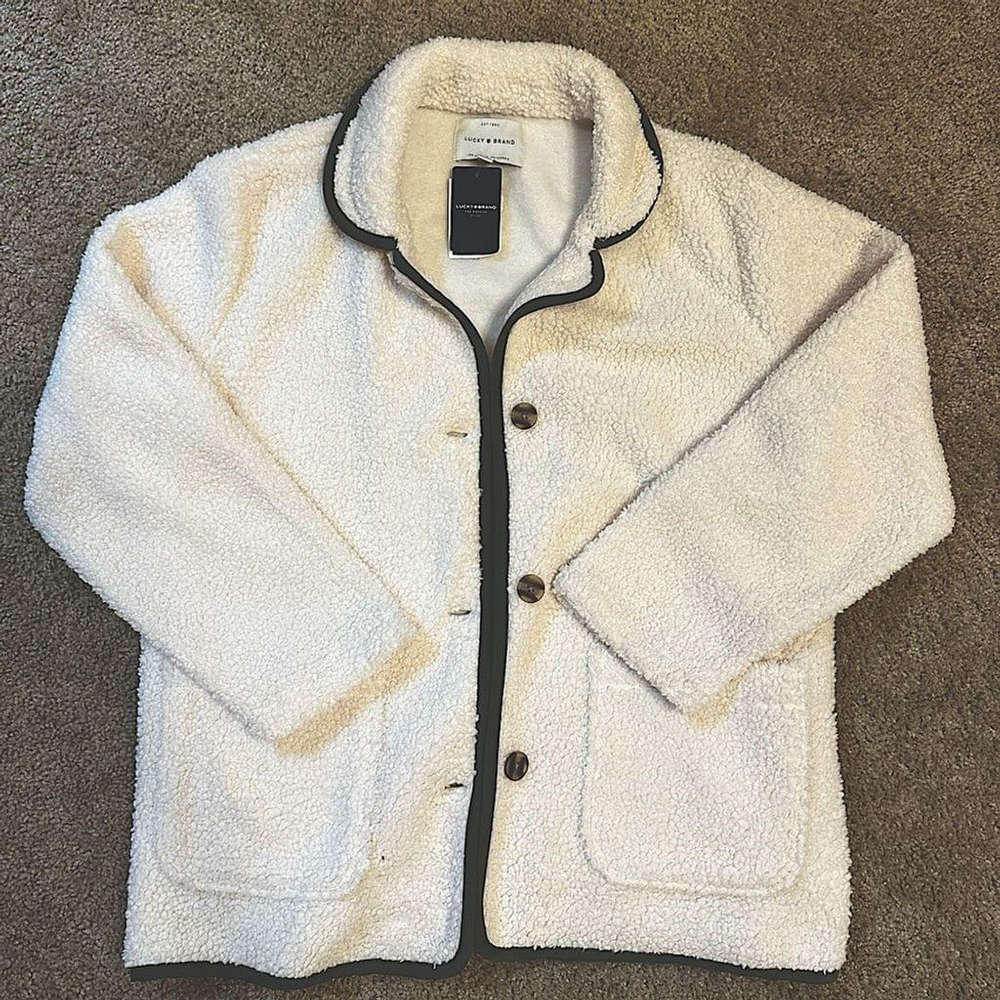 NWT Lucky Brand Sherpa Button Up Jacket